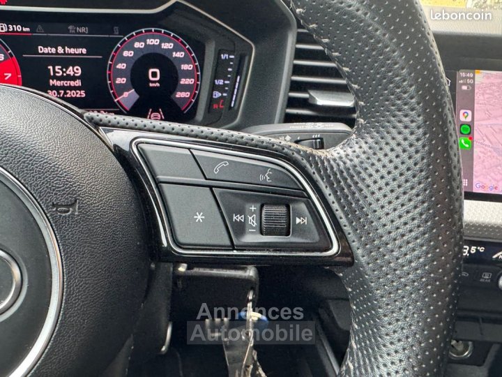 Audi A1 Sportback 10 30 tfsi 115 s-line line s-tronic bva garantie 6 mois - 19