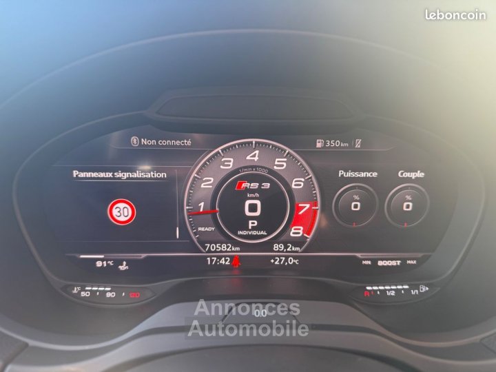 Audi RS3 sportback 25l tfsi 400ch quattro toit ouvrant %2B camera de recul - 17