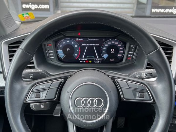 Audi A1 Sportback 25 tfsi 95ch advanced 2 s-tronic 7 garantie constructeur 10-2026 - 12