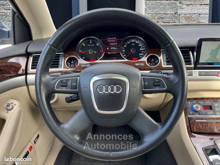 Audi A8 30 tdi v6 233ch pack avus quattro kilométrage d'origine origine france (même main depuis 2010) peinture exclusive modèle 2008 garantie 6 mois - 15