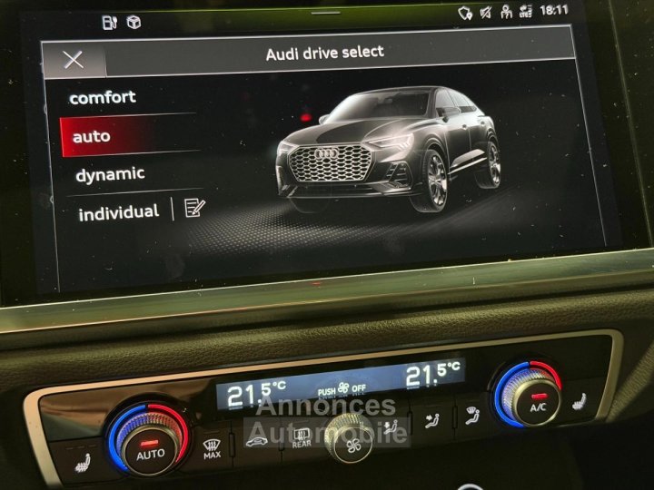Audi Q3 Sportback 45 TFSIe 245 cv S-Line S-Tronic TFSI / Attelage / Toit ouvrant / Hifi SONOS / TVA - 29