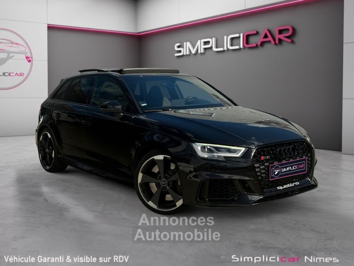 Audi RS3 SPORTBACK 8V2 25 TFSI 400 QUATTRO - Toit Ouvrant - Bang Olufsen - Caméra - RS Design - GARANTIE 12 MOIS - 1