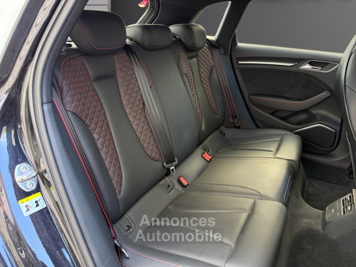 Audi RS3 SPORTBACK 8V2 25 TFSI 400 QUATTRO - Toit Ouvrant - Bang Olufsen - Caméra - RS Design - GARANTIE 12 MOIS - 12