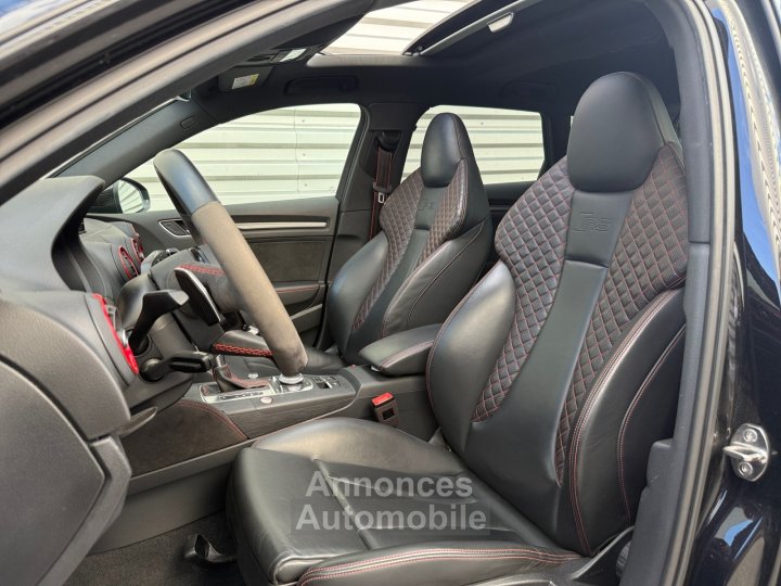 Audi RS3 SPORTBACK 8V2 25 TFSI 400 QUATTRO - Toit Ouvrant - Bang Olufsen - Caméra - RS Design - GARANTIE 12 MOIS - 18
