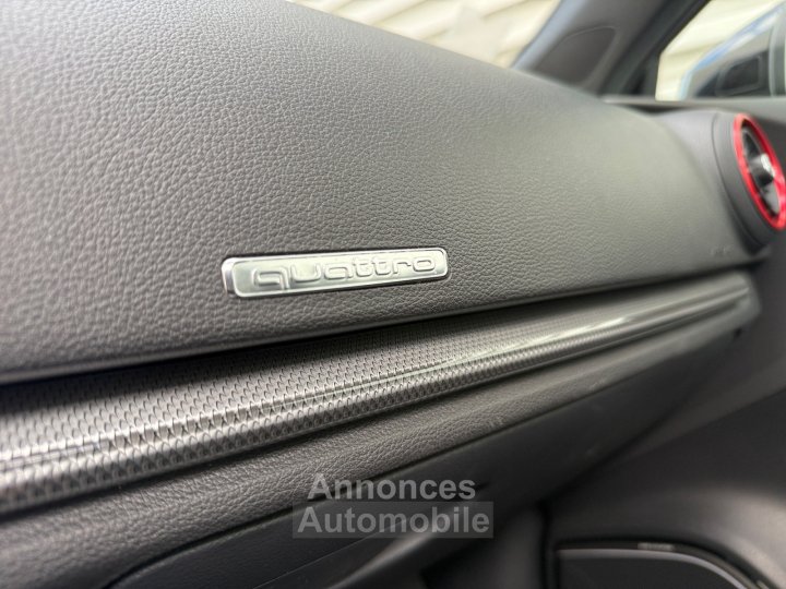 Audi RS3 SPORTBACK 8V2 25 TFSI 400 QUATTRO - Toit Ouvrant - Bang Olufsen - Caméra - RS Design - GARANTIE 12 MOIS - 23