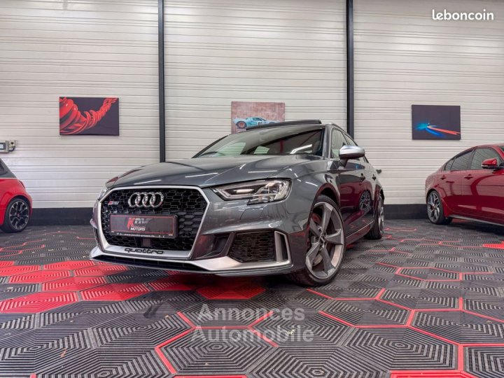 Audi RS3 DAZA 8V2 25 TFSI 400 S-Tronic &ndash; 1&egrave;re main Suivi complet Full options Pack Alu B&O Toit pano - 1