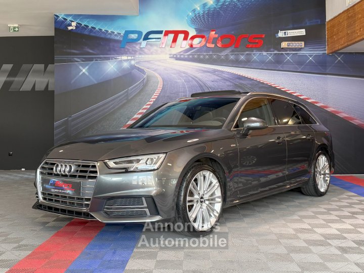 Audi A4 Avant S-Line 40 TDI 190 GPS BVA Virtual TO Cam&eacute;ra Attelage Cuir Alcantara pr&eacute; sense regulateur Clim tri LED Hayon Car Play JA 19 - 1
