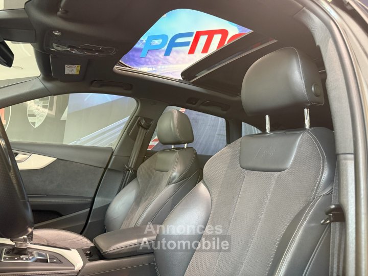 Audi A4 Avant S-Line 40 TDI 190 GPS BVA Virtual TO Cam&eacute;ra Attelage Cuir Alcantara pr&eacute; sense regulateur Clim tri LED Hayon Car Play JA 19 - 17