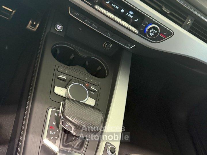 Audi A4 Avant S-Line 40 TDI 190 GPS BVA Virtual TO Cam&eacute;ra Attelage Cuir Alcantara pr&eacute; sense regulateur Clim tri LED Hayon Car Play JA 19 - 19
