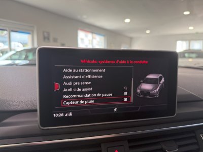 Audi A4 Avant S-Line 40 TDI 190 GPS BVA Virtual TO Cam&eacute;ra Attelage Cuir Alcantara pr&eacute; sense regulateur Clim tri LED Hayon Car Play JA 19   - 23