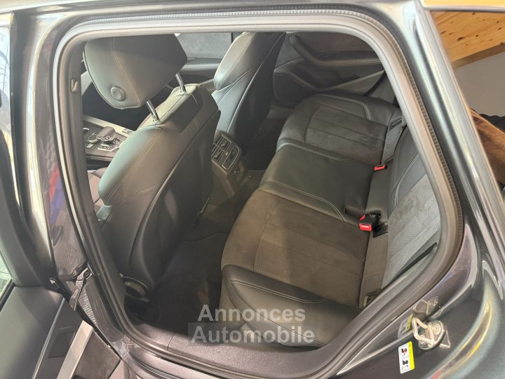 Audi A4 Avant S-Line 40 TDI 190 GPS BVA Virtual TO Cam&eacute;ra Attelage Cuir Alcantara pr&eacute; sense regulateur Clim tri LED Hayon Car Play JA 19 - 25