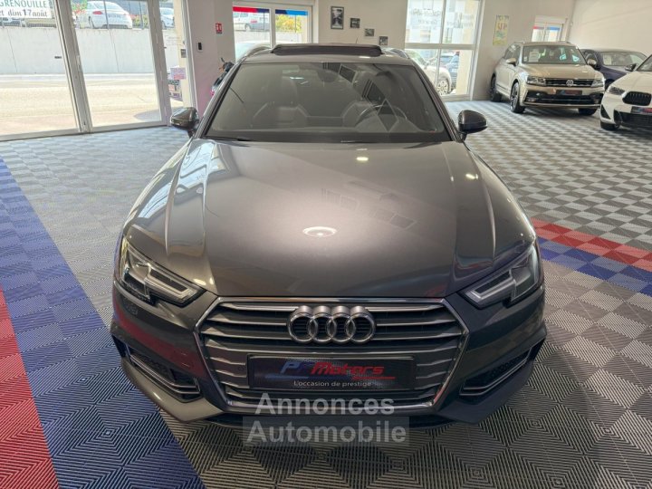 Audi A4 Avant S-Line 40 TDI 190 GPS BVA Virtual TO Cam&eacute;ra Attelage Cuir Alcantara pr&eacute; sense regulateur Clim tri LED Hayon Car Play JA 19 - 34