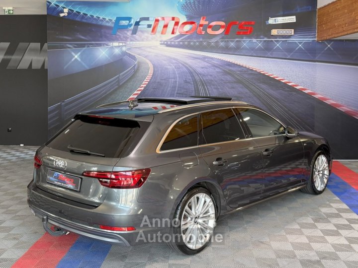 Audi A4 Avant S-Line 40 TDI 190 GPS BVA Virtual TO Cam&eacute;ra Attelage Cuir Alcantara pr&eacute; sense regulateur Clim tri LED Hayon Car Play JA 19 - 36