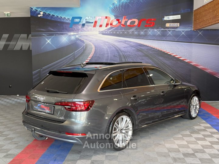 Audi A4 Avant S-Line 40 TDI 190 GPS BVA Virtual TO Cam&eacute;ra Attelage Cuir Alcantara pr&eacute; sense regulateur Clim tri LED Hayon Car Play JA 19 - 37