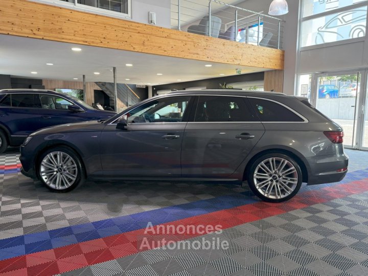 Audi A4 Avant S-Line 40 TDI 190 GPS BVA Virtual TO Cam&eacute;ra Attelage Cuir Alcantara pr&eacute; sense regulateur Clim tri LED Hayon Car Play JA 19 - 42