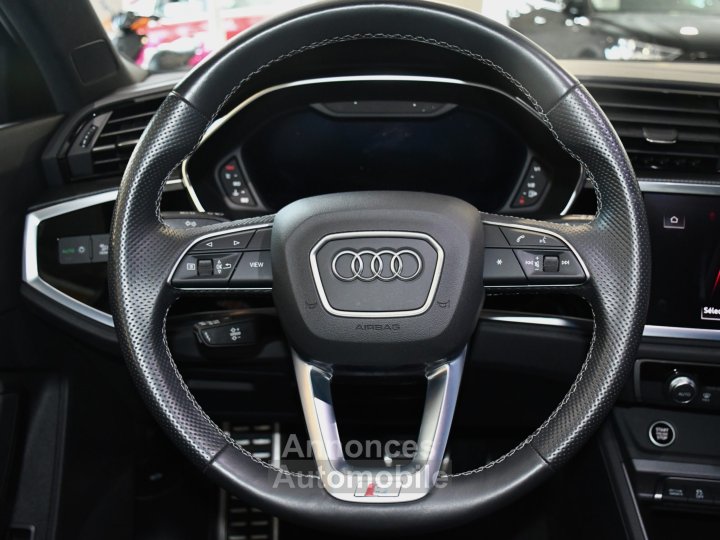 Audi Q3 Sportback S-Line 35 TDI 150 S-Tronic GPS Virtual Hayon Pré Sense Car Play Caméra Lane Efficience JA 19 - 20