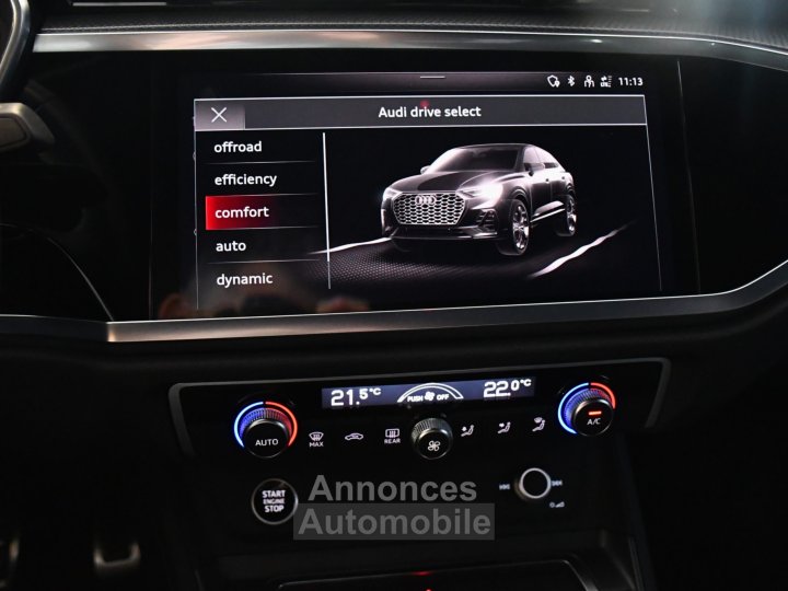 Audi Q3 Sportback S-Line 35 TDI 150 S-Tronic GPS Virtual Hayon Pré Sense Car Play Caméra Lane Efficience JA 19 - 25