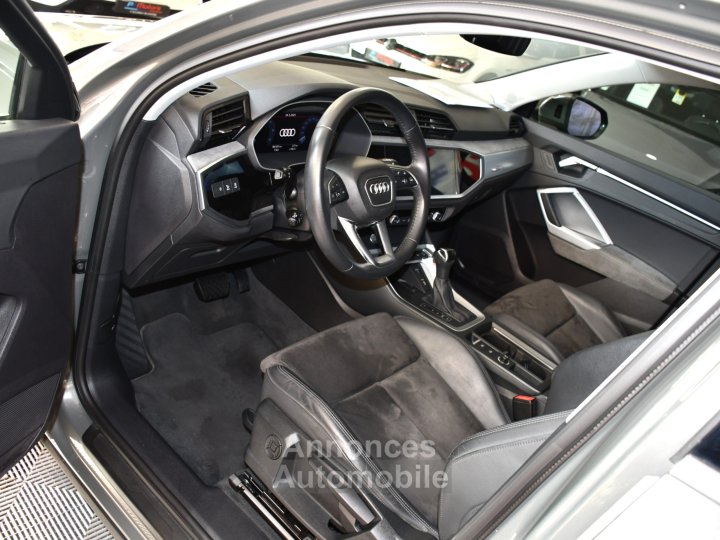 Audi Q3 Sportback S-Line Design Luxe 35 TDI 150 S-Tronic GPS Vebasto Virtuyal Hayon Attelage LED Caméra ACC Pré Sense JA 19 - 10