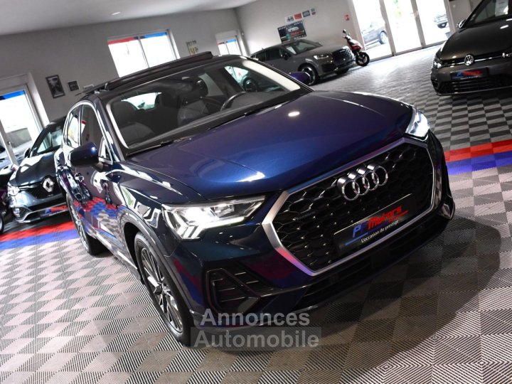 Audi Q3 Sportback Design Luxe 35 TDI 150 Quattro S-Tronic GPS ACC Attelage Cuir Hayon Pré Sense Virtual TO Lane JA 19 - 28