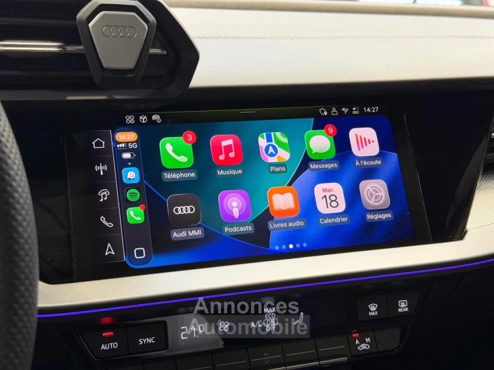 Audi A3 IV (2) Berline 15 35 TFSI Mild Hybrid 150 S Line S Tronic 7 1° Main FR Options%2B%2B%2B a - 13