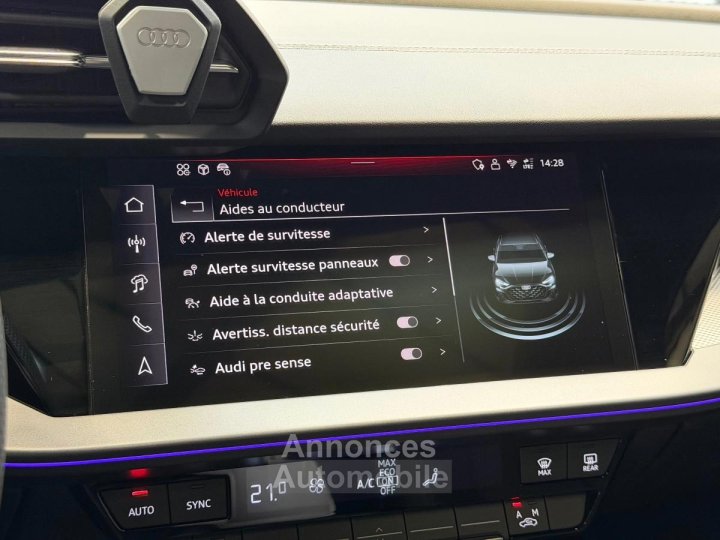 Audi A3 IV (2) Berline 15 35 TFSI Mild Hybrid 150 S Line S Tronic 7 1° Main FR Options%2B%2B%2B a - 28