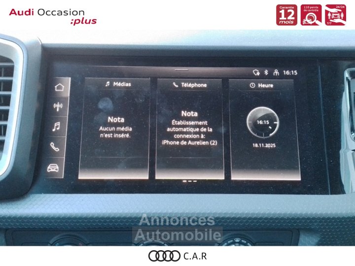 Audi A1 Sportback 25 TFSI 95 ch S tronic 7 Advanced 2 - 13