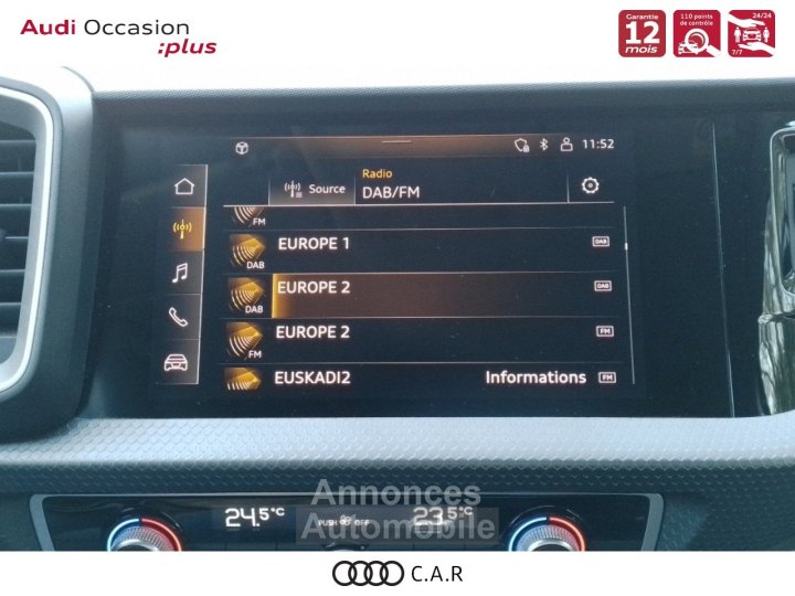 Audi A1 Sportback 25 TFSI 95 ch S tronic 7 Advanced 2 - 13