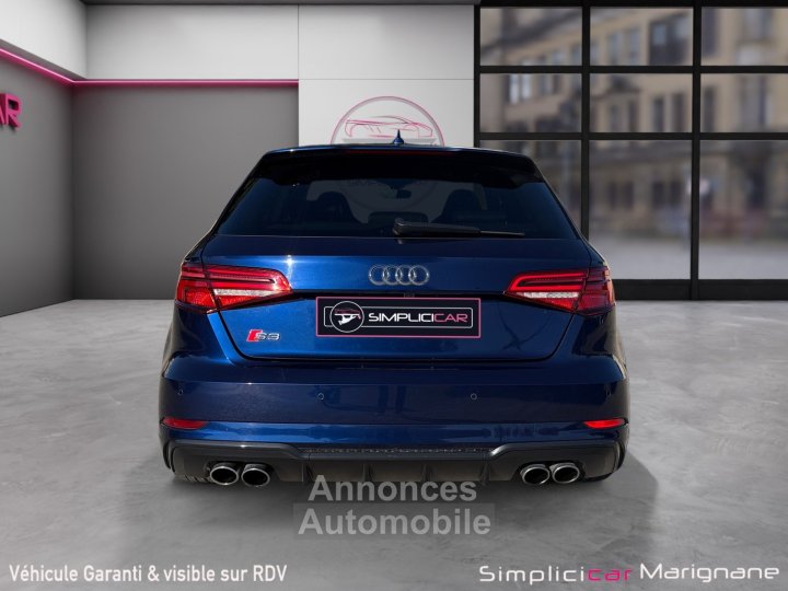 Audi S3 SPORTBACK 20 TFSI 310 S tronic 7 Quattro si&egrave;ge chauffant/cobra bang olufsen toit ouvrant r&eacute;gulateur full entretien garantie 12 mois - 7