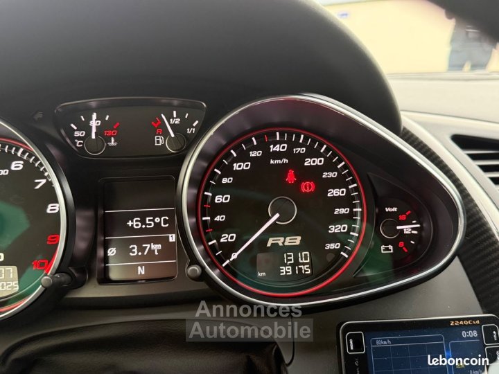 Audi R8 coupe 52 fsi 525ch quattro v10 pack carbone entretiens constructeur2eme main - 35