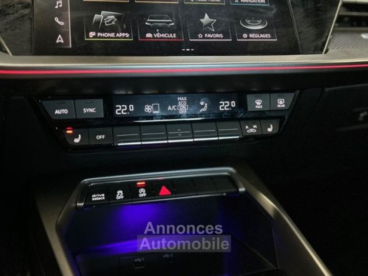 Audi S3 Berline 20 TFSI quattro S-tronic SUIVI ET ENTRETENU ATTELAGE GARANTIE 12 MOIS - 10