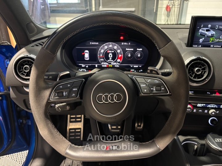 Audi RS3 SPORTBACK 25 TFSI 400 S tronic 7 Quattro - parfait &eacute;tat - entretien full - toit ouvrant - nombreuses options - 15