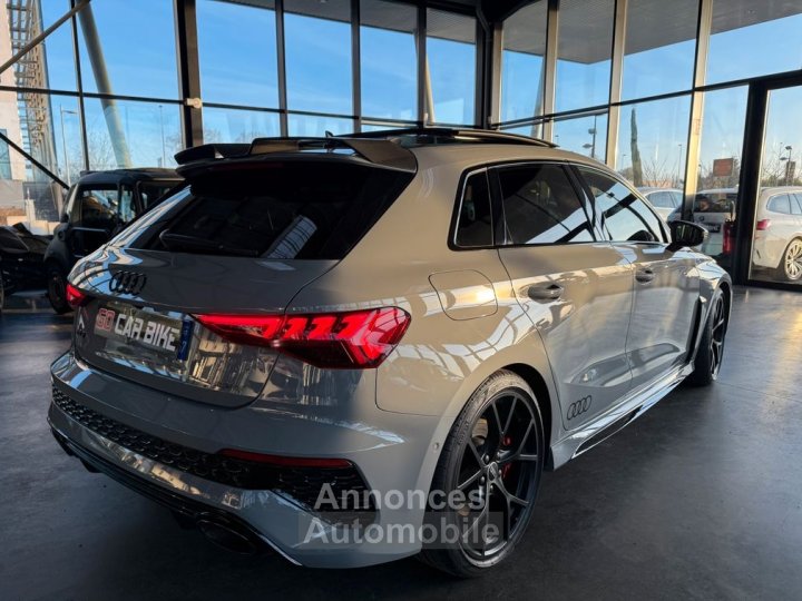 Audi RS3 Sportback MALUS PAYE Gris Nardo Echappement Sport Volant Alcantara Bang&Olufsen Si&egrave;ges RS Toit Ouvrant Pack Black Carplay 19P Garantie 6 ans 909-mois - 3