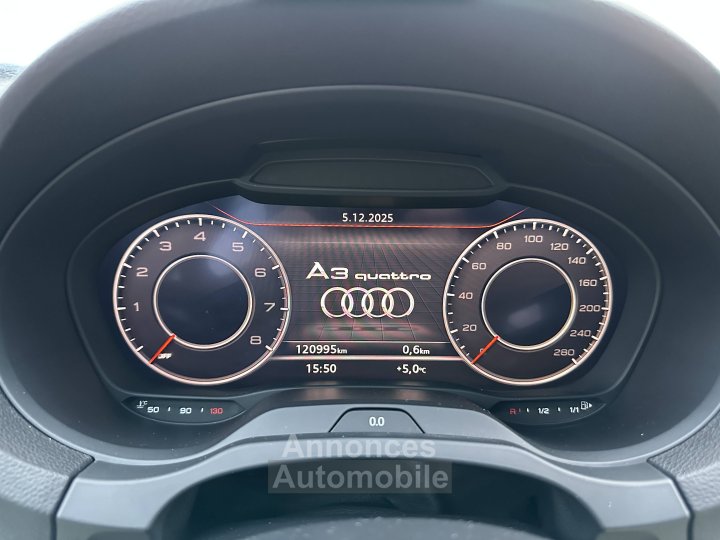 Audi A3 BERLINE Berline 20 TFSI 190 S tronic 7 Quattro Design Luxe - 14