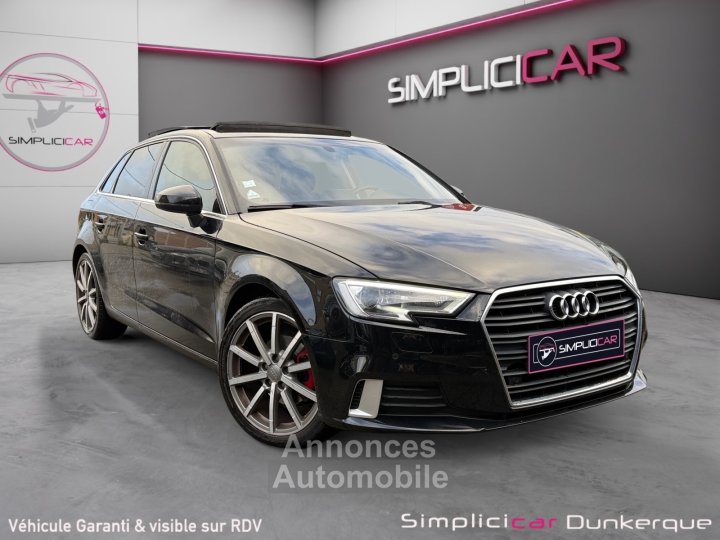 Audi A3 20 TDI 150 S-Tronic 7 Design Luxe Toit Ouvrant CarPlay Volant Méplat Garantie 12 Mois - 1