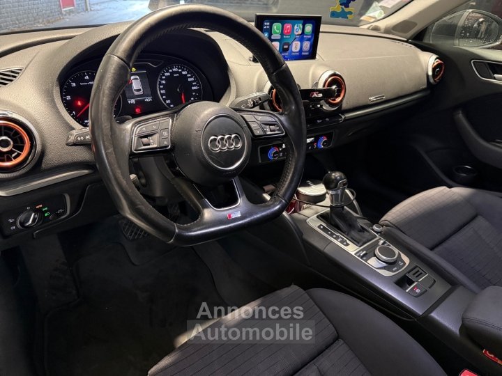 Audi A3 20 TDI 150 S-Tronic 7 Design Luxe Toit Ouvrant CarPlay Volant Méplat Garantie 12 Mois - 10