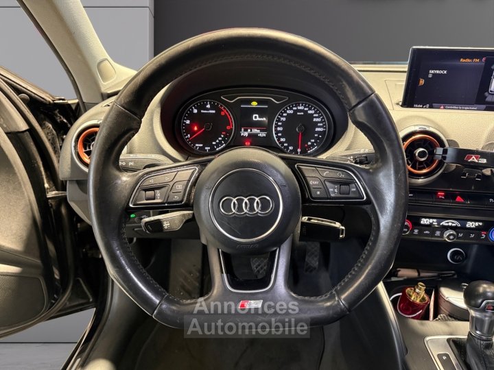 Audi A3 20 TDI 150 S-Tronic 7 Design Luxe Toit Ouvrant CarPlay Volant Méplat Garantie 12 Mois - 11