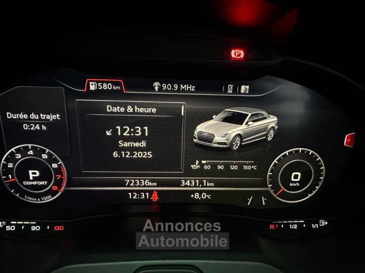 Audi A3 CABRIOLET 35 TFSI CoD 150 S tronic 7 Design Luxe/ VIRTUAL COCKPIT/ SIEGES SPORT CUIR/ APPLE CAR PLAY - 23