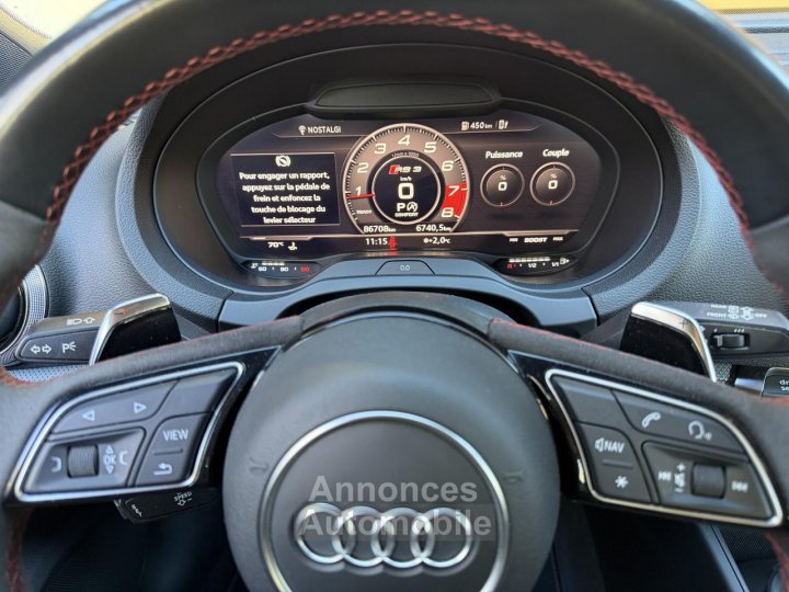 Audi RS3 SPORTBACK Quattro 25 tfsi 400cv non import&eacute;e Ph2 - 16