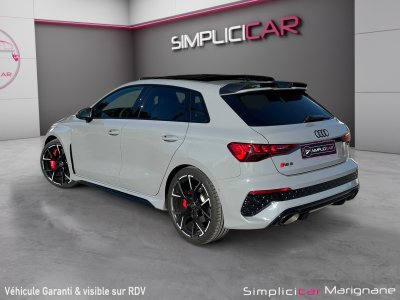 Audi RS3 SPORTBACK 25 TFSI 400 S tronic 7 Quattro IMMAT FR GRIS NARDO FREINS CERAMIQUE TOIT OUVRANT BANGOLUFSEN BECQUET CARBONE GARANTIE 12 MOIS   - 3