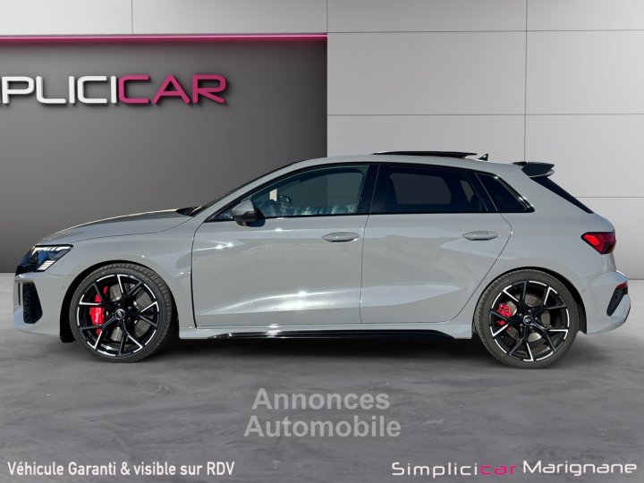 Audi RS3 SPORTBACK 25 TFSI 400 S tronic 7 Quattro IMMAT FR GRIS NARDO FREINS CERAMIQUE TOIT OUVRANT BANGOLUFSEN BECQUET CARBONE GARANTIE 12 MOIS - 6