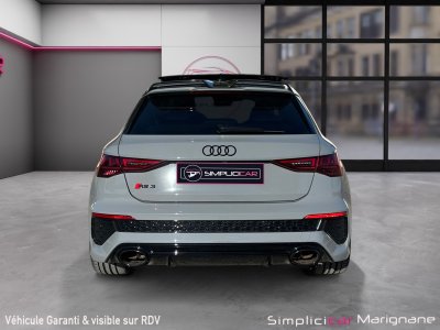 Audi RS3 SPORTBACK 25 TFSI 400 S tronic 7 Quattro IMMAT FR GRIS NARDO FREINS CERAMIQUE TOIT OUVRANT BANGOLUFSEN BECQUET CARBONE GARANTIE 12 MOIS   - 7