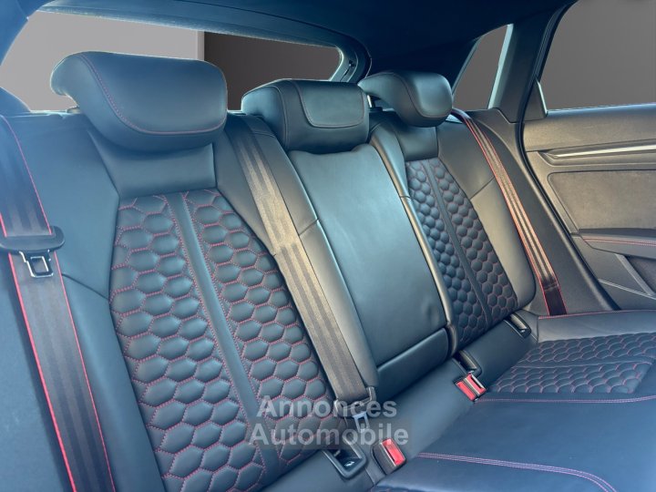 Audi RS3 SPORTBACK 25 TFSI 400 S tronic 7 Quattro IMMAT FR GRIS NARDO FREINS CERAMIQUE TOIT OUVRANT BANGOLUFSEN BECQUET CARBONE GARANTIE 12 MOIS - 12