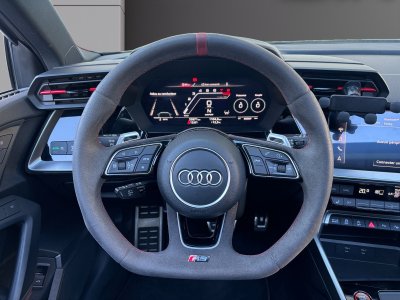Audi RS3 SPORTBACK 25 TFSI 400 S tronic 7 Quattro IMMAT FR GRIS NARDO FREINS CERAMIQUE TOIT OUVRANT BANGOLUFSEN BECQUET CARBONE GARANTIE 12 MOIS   - 14