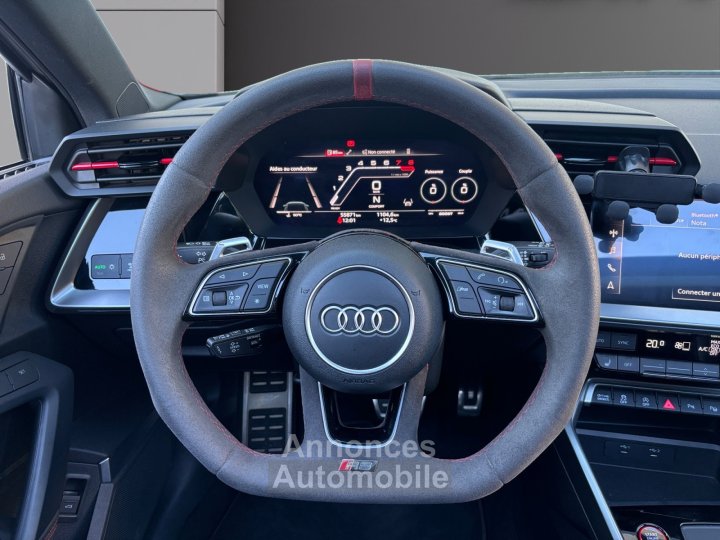 Audi RS3 SPORTBACK 25 TFSI 400 S tronic 7 Quattro IMMAT FR GRIS NARDO FREINS CERAMIQUE TOIT OUVRANT BANGOLUFSEN BECQUET CARBONE GARANTIE 12 MOIS - 14