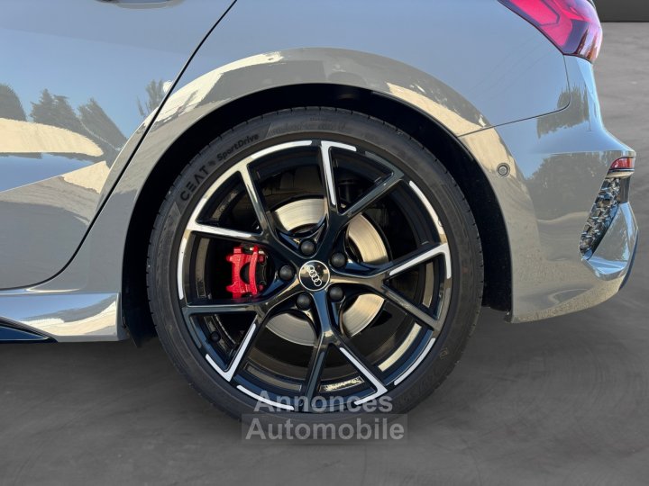 Audi RS3 SPORTBACK 25 TFSI 400 S tronic 7 Quattro IMMAT FR GRIS NARDO FREINS CERAMIQUE TOIT OUVRANT BANGOLUFSEN BECQUET CARBONE GARANTIE 12 MOIS - 19