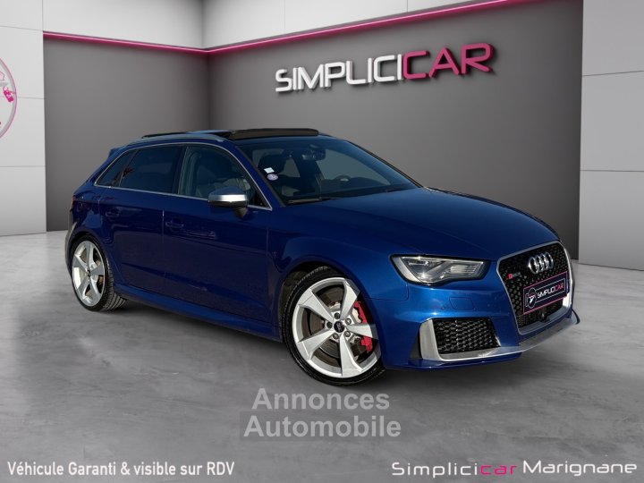 Audi RS3 SPORTBACK QUATTRO 367CH - FRANCAISE - SUIVI COMPLET - TOIT OUVRANT - BANGOLUSFEN - CAMERA DE RECUL - GARANTIE 12 MOIS - 1