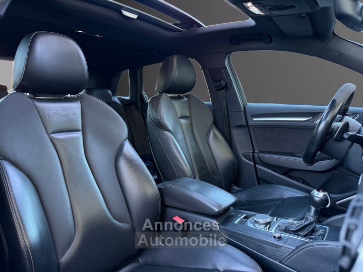 Audi RS3 SPORTBACK QUATTRO 367CH - FRANCAISE - SUIVI COMPLET - TOIT OUVRANT - BANGOLUSFEN - CAMERA DE RECUL - GARANTIE 12 MOIS - 10