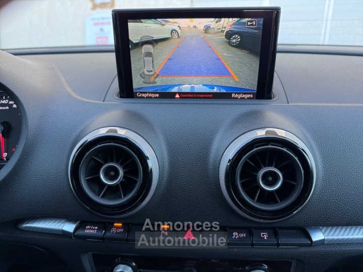 Audi RS3 SPORTBACK QUATTRO 367CH - FRANCAISE - SUIVI COMPLET - TOIT OUVRANT - BANGOLUSFEN - CAMERA DE RECUL - GARANTIE 12 MOIS - 16