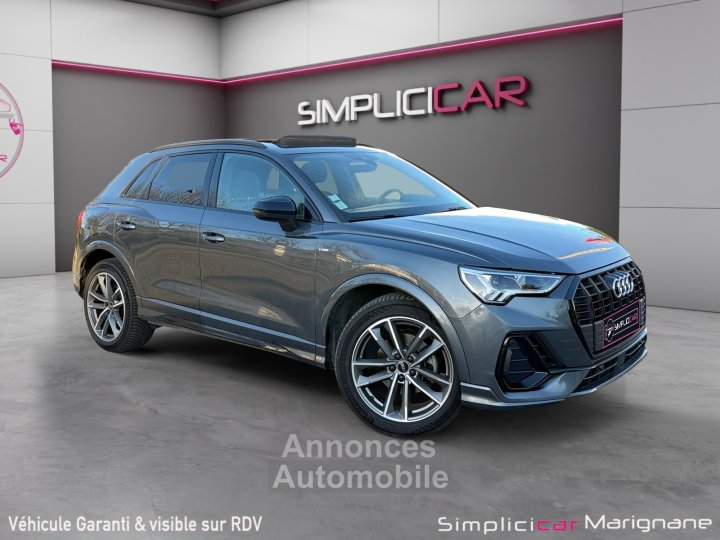 Audi Q3 35 TDI 150 ch S tronic 7 S line - TOIT OUVRANT - CARPLAY - CAM RECUL - JANTES 19 SPORT - SIÈGES ÉLÉCS CHAUFFANTS - 1