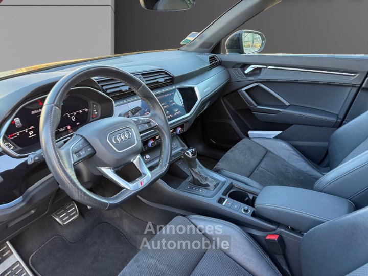 Audi Q3 35 TDI 150 ch S tronic 7 S line - TOIT OUVRANT - CARPLAY - CAM RECUL - JANTES 19 SPORT - SIÈGES ÉLÉCS CHAUFFANTS - 12